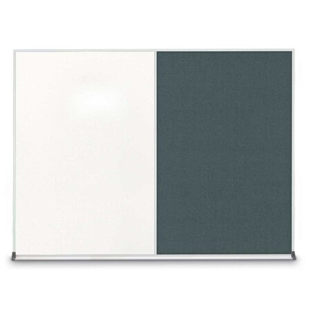 United Visual Products Triple Door Radius Corkboard, 96"X48", B UV8006-BLACK-DBURGU